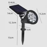 Cheap Solar Lights 2-in-1Yard Outdoor Lamp Home Outdoor Lighting Spot Lamp Waterproof Led Solar Powered Spotlight Garden Light