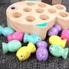 Children Wooden Magnetic Fishing Game Educational Toys For Kids Outdoor Garden Fish Toy Magnet Fishing Playing Gift For Children
