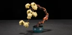 China artificial plants brass metal ornament
