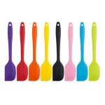 China Best Personalized Solid Cake Baking Tools Silicone Mixing Cream Colorful Flexible Butter Scraper Spatula Cake Tool