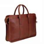 China Guangzhou manufacturer genuine leather shoulder laptop bag leather briefcase men's bag