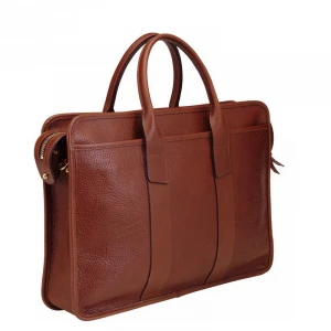 China Guangzhou manufacturer genuine leather shoulder laptop bag leather briefcase men&#x27;s bag