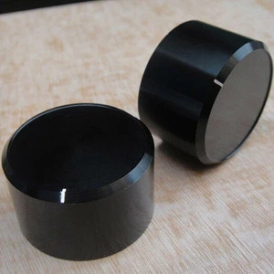 China OEM factory custom cnc machining black aluminum volume knob aluminum potentiometer knob for electronic parts