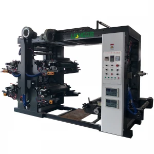 China Ruian roll to roll printing material  4 color paper flexo printing machine