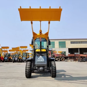 China wheel loaders manufacturer FUKAI brand 1.5 ton rated load 4WD front end loader price