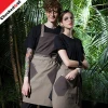 Chinese manufacture high quality durable unisex canvas dirt-proof restaurant hotel kitchen bar custom apron with pocket