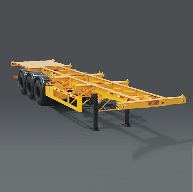 CIMC truck trailers 40ft 2"or3.5"JOST skeleton container transport semi-trailer