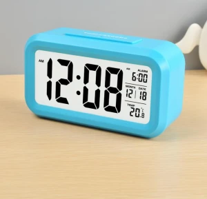 classical plastic table LCD alarm clock