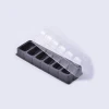 clear plastic clamshell food packaging macaron pp blister tray with lid