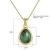 Import Cliobeads oval cabochon checker board cut double side faceted labradorite 18k gold plated gemstone necklace jewelry sets from China