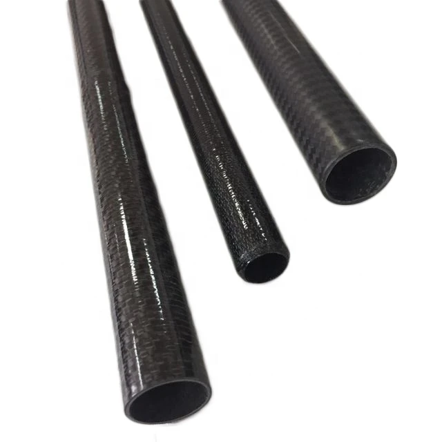 CNC cut glossy matte finish 3K Twill Plain carbon fiber tube round square oval rectangle carbon fiber tube