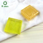 Colored clear organic skin whitening body bath soap for babies
