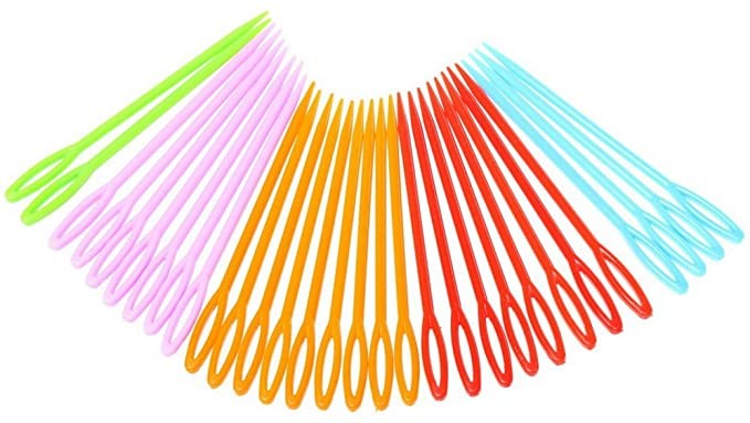 Colorful Plastic Sewing Needles Sewing Yarn Needles Safety Plastic Lacing Needles for Crafts