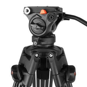 Coman DX16 professional aluminum video camera tripod with fluid head