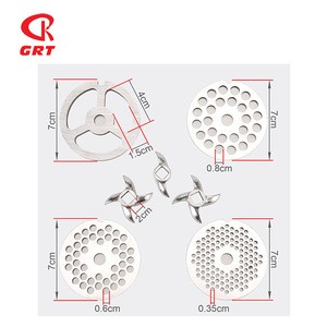 Commercial Meat Mincer Spare Part Round Blade Cross Blade For Sale