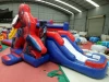 Commercial Spiderman Inflatable Bounce House, Inflatable Bouncy Castle With Slide Combo For Sale