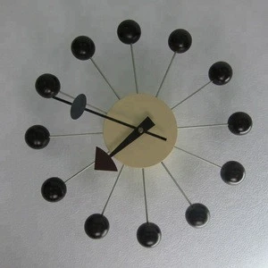 Commercial Wall Decorative round wooden Ball Clock