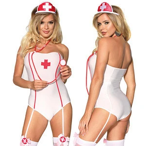 Cosplay White Naughty Hot Girls Nude Sexy Nurse Costume