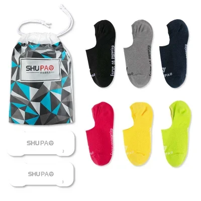 Cotton and Polyester Blended Summer Invisible Sport Socks Adding Anti-Slip Silicone Skid Resistance