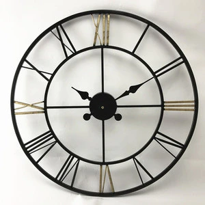 Country Style Large Crafts Metal Wall Clocks