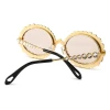 crystal sunglasses for women oval fashion sun glasses rhinestone decoration ladies luxury party gifts round hot style