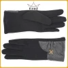Currently Popular Ladies Faux Suede Nap Winter Gloves for Women with Leather Belt