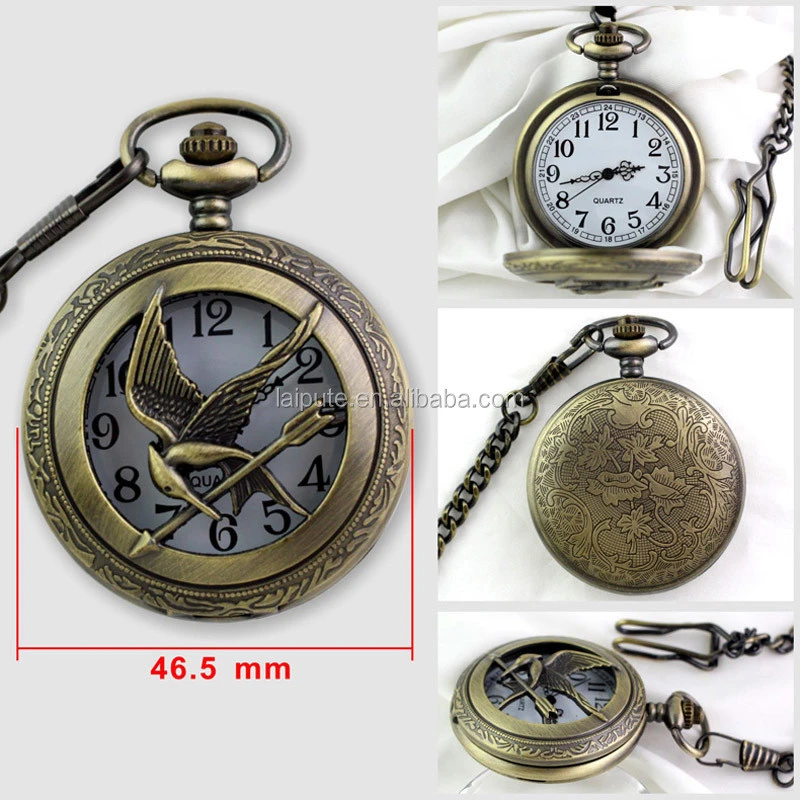 Custom Antique Pocket Watch Beautiful Design japan movt quartz pocket watch with train