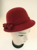 Custom cheap 100% fur felt formal party Fedora hat with bowknot