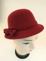 Custom cheap 100% fur felt formal party Fedora hat with bowknot
