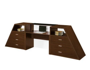 Custom cheap high end european  antique black office standard size 2 person executive reception desk