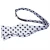 Custom Design Men&#x27;s Bow Ties Silk Black White Dots Self Tie Bowtie
