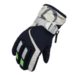 Custom Kids Winter Warm Ski Gloves Sports Windproof Snow Mittens Extended Wrist