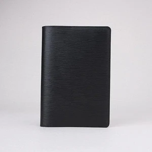 Custom leather book cover for business man/woman in black color