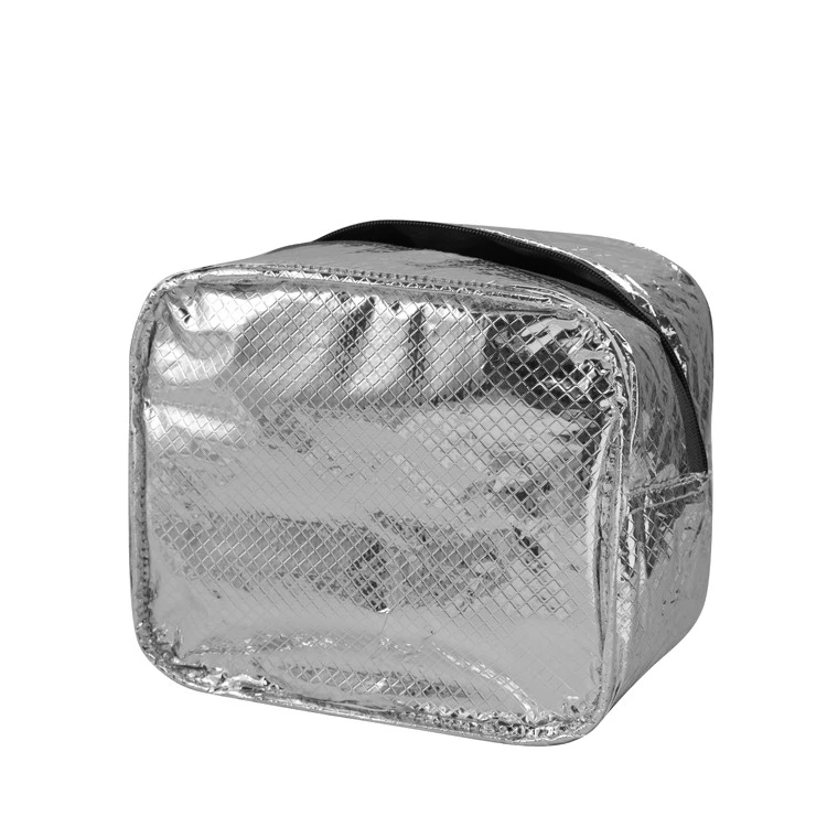 Custom logo big capacity reusable oxford aluminium foil insulated thermal lunch bag waterproof cooler bag