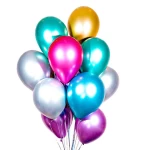 Custom logo Chrome Metallic Latex Balloons Shiny Metal Globos Inflatable Helium Balloon Birthday Party Decoration Ballon