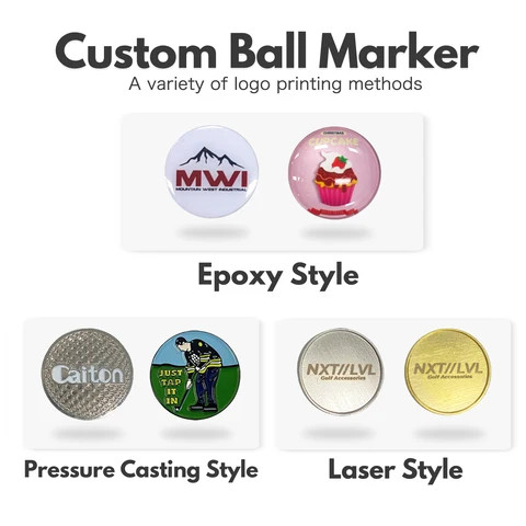 Custom logo magnetic golf ball marker and metal folding switch blade golf divot tool with pop-up button