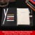 Import Custom logo PU leather 8000mah wireless charger power bank Notebook with USB flash drive for gift from China
