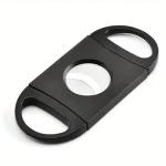 Custom Logo Stainless Steel Double Blade Guillotine Cigar Cutter Cigar Accessories for Fathers Day Christmas Cigar Gifts