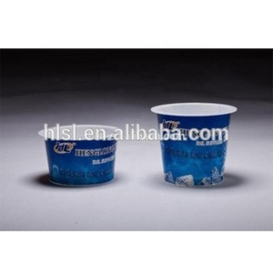 Custom logo thin-wall round 80 ml IML packaging pp plastic yogurt cup