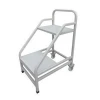 Custom made 2.3.4 steps library metal ladder with wheels