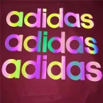 Custom Rainbow Heat Transfer Reflective Textile Logo