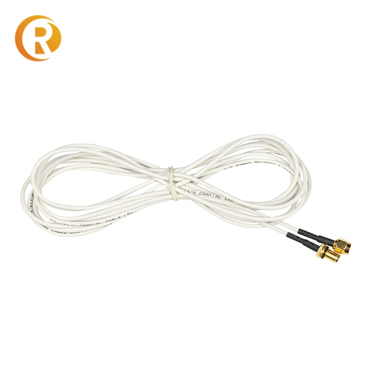 Custom rg174 coaxial cable with sma male to  sma female connector