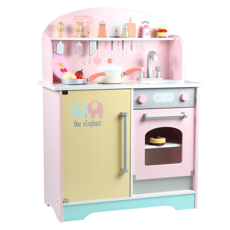 custom Simulation Educational Cooking wooden kitchen toys birthday gift for kids Pretend Play Kitchen Toys Set