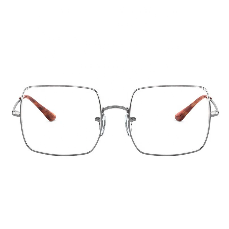 Custom women men unisex square b titanium rimless eyewear frame oversized beta-titanium reading glasses