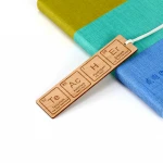 Customizable tassel wrap natural bamboo and wood bookmarks as graduation gifts