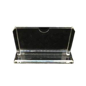 Customize Tabletop Clear Acrylic Card Stand Horizontal Paper Label Price Tag Display Holder Product introduction display