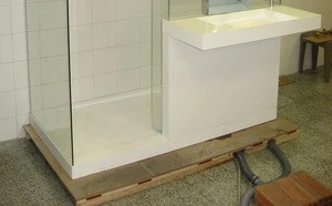 Customized durable stone shower tray /New italian designed solid surface shower tray acrylic stone