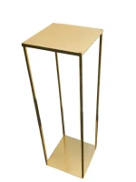 Customized Multi Size Gold Square Metal Flower Stand Wedding Decoration Iron Frame High Flower Stand