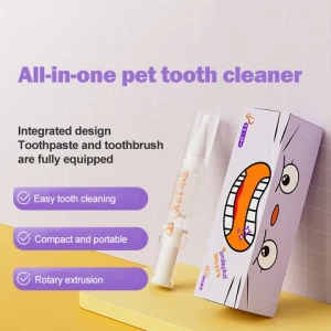 Customized Pet Teeth Cleaning Toothbrush Pen Cat and Dog Tartar Cleaning Pet Toothpaste Gel Cleaning Brush