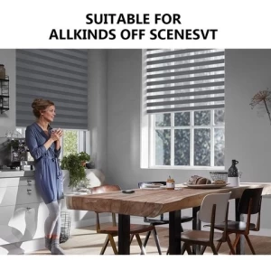 Customized size zebra blinds shade window roller curtain motorized double blinds